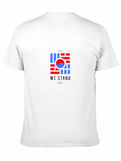 Camiseta Negra Diseño Bandera Coreana