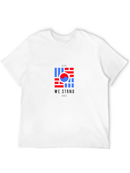Camiseta Negra Diseño Bandera Coreana