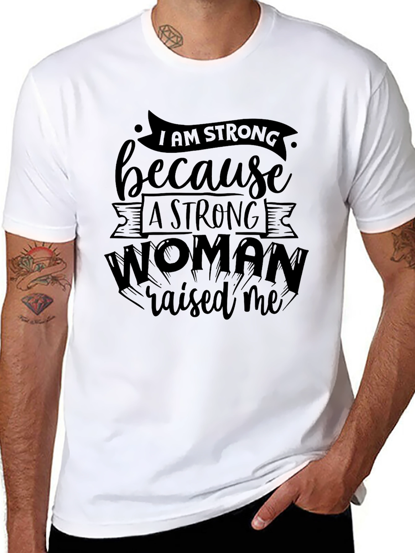 Camiseta Negra Mujer Fuerte