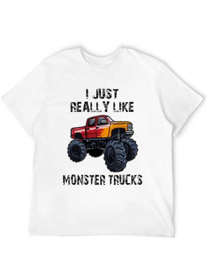 Camiseta Negra: ¡Me encantan los Monster Trucks!
