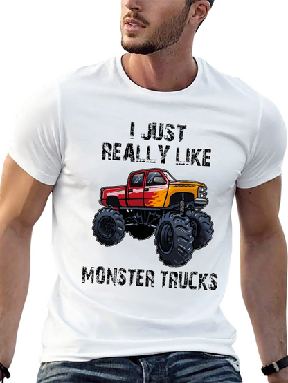 Camiseta Negra: ¡Me encantan los Monster Trucks!