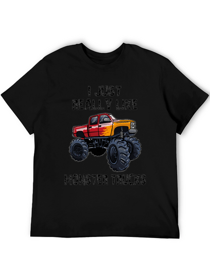 Camiseta Negra: ¡Me encantan los Monster Trucks!