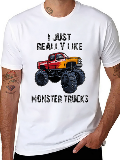 Camiseta Negra: ¡Me encantan los Monster Trucks!