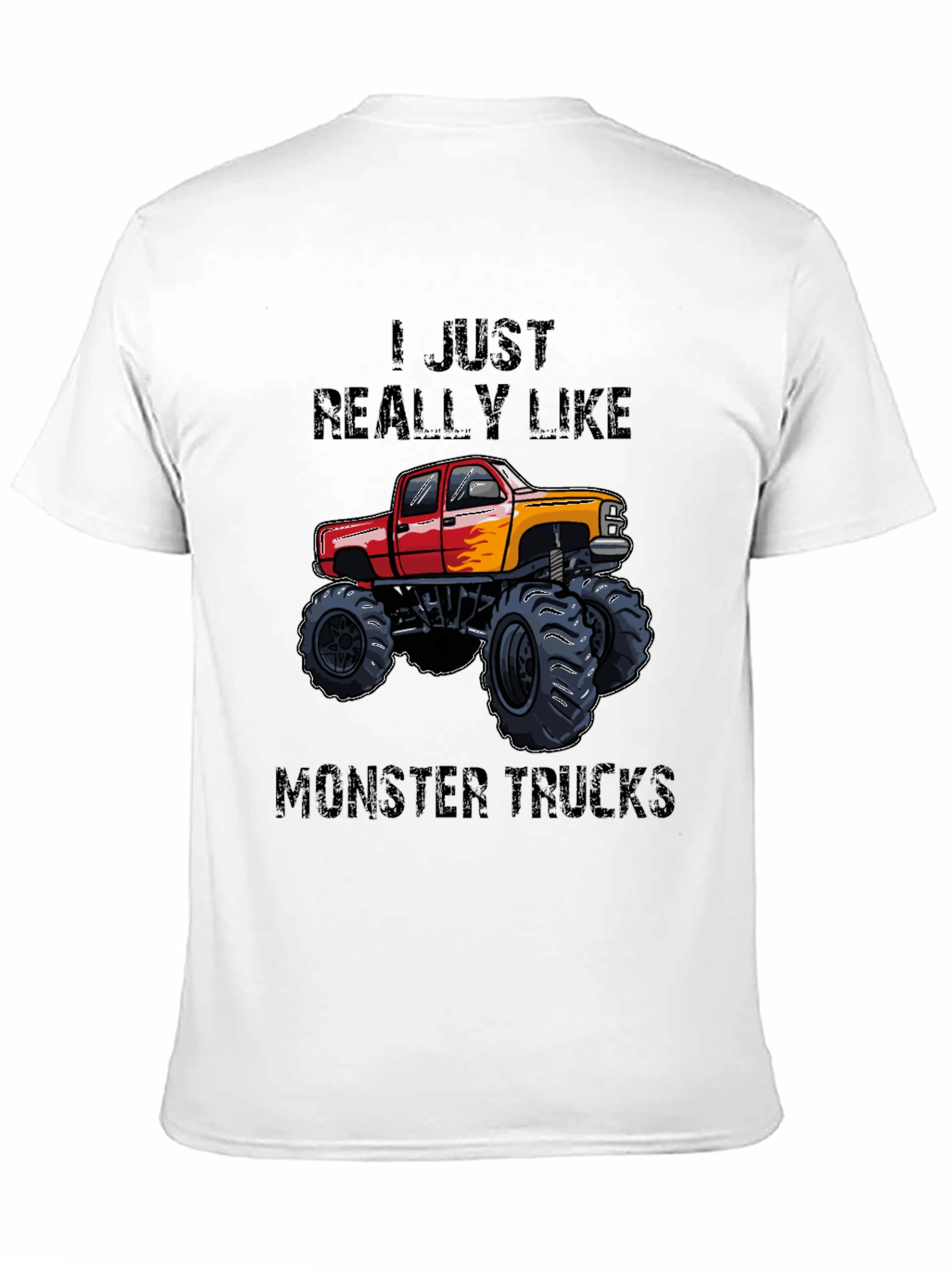 Camiseta Negra: ¡Me encantan los Monster Trucks!
