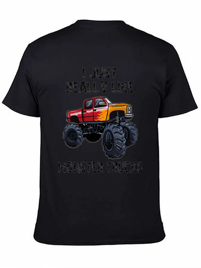 Camiseta Negra: ¡Me encantan los Monster Trucks!
