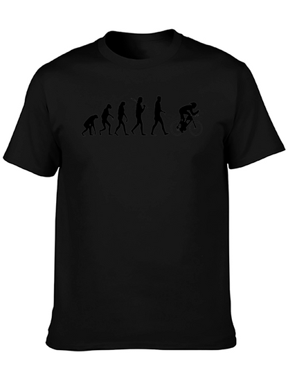 Camiseta Hombre Evolución Ciclismo Negra
