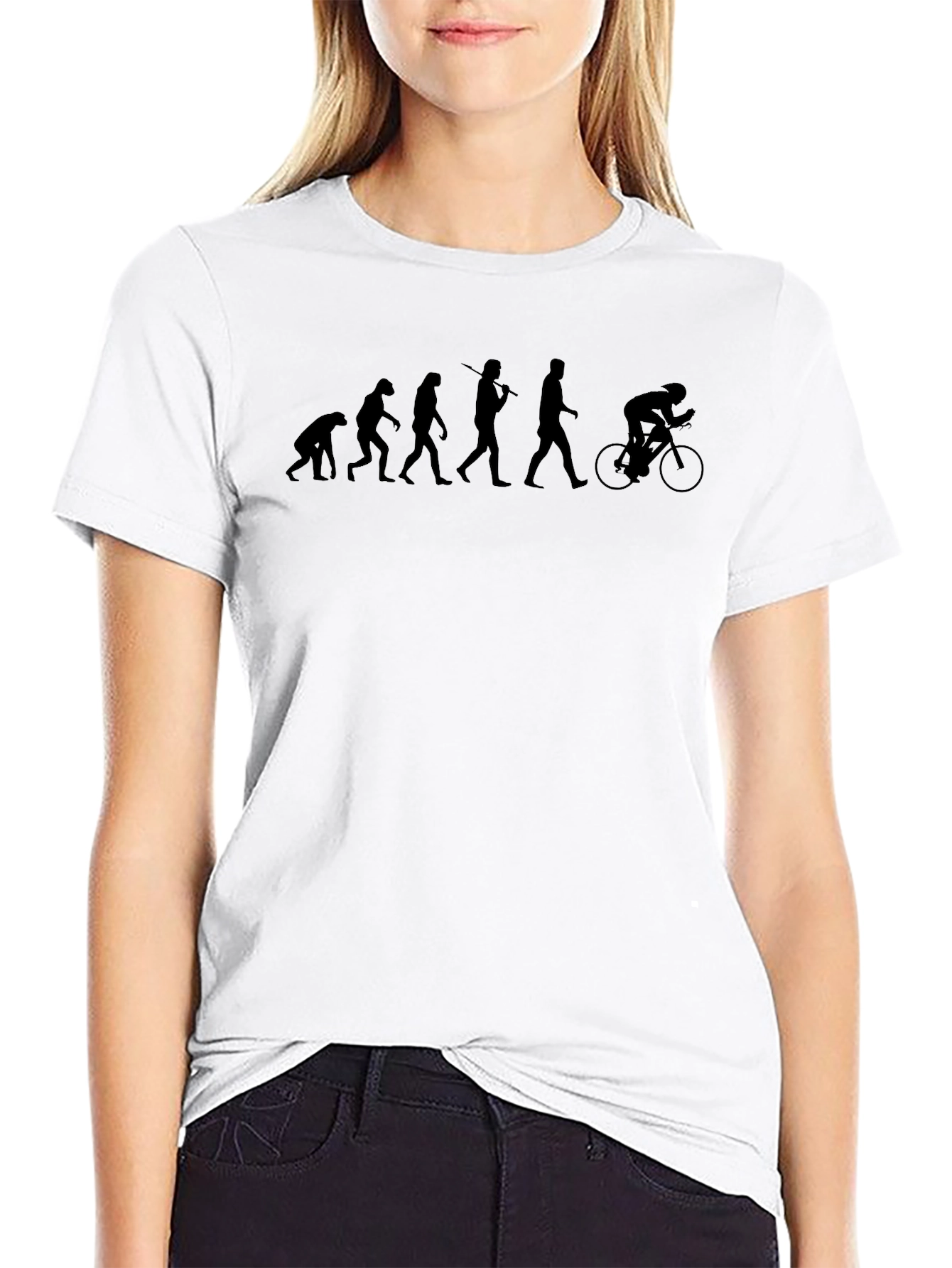 Camiseta Hombre Evolución Ciclismo Negra