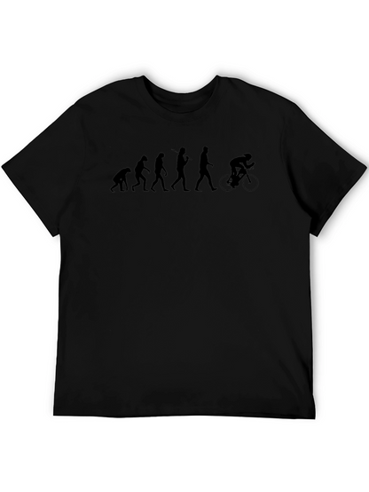 Camiseta Hombre Evolución Ciclismo Negra