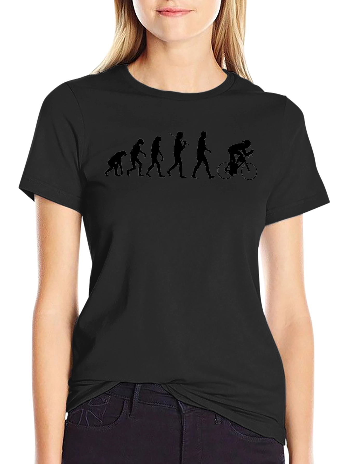 Camiseta Hombre Evolución Ciclismo Negra