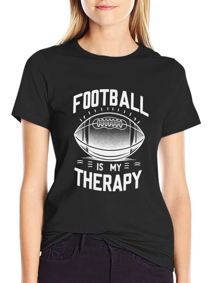 Camiseta Negra Fútbol es mi Terapia