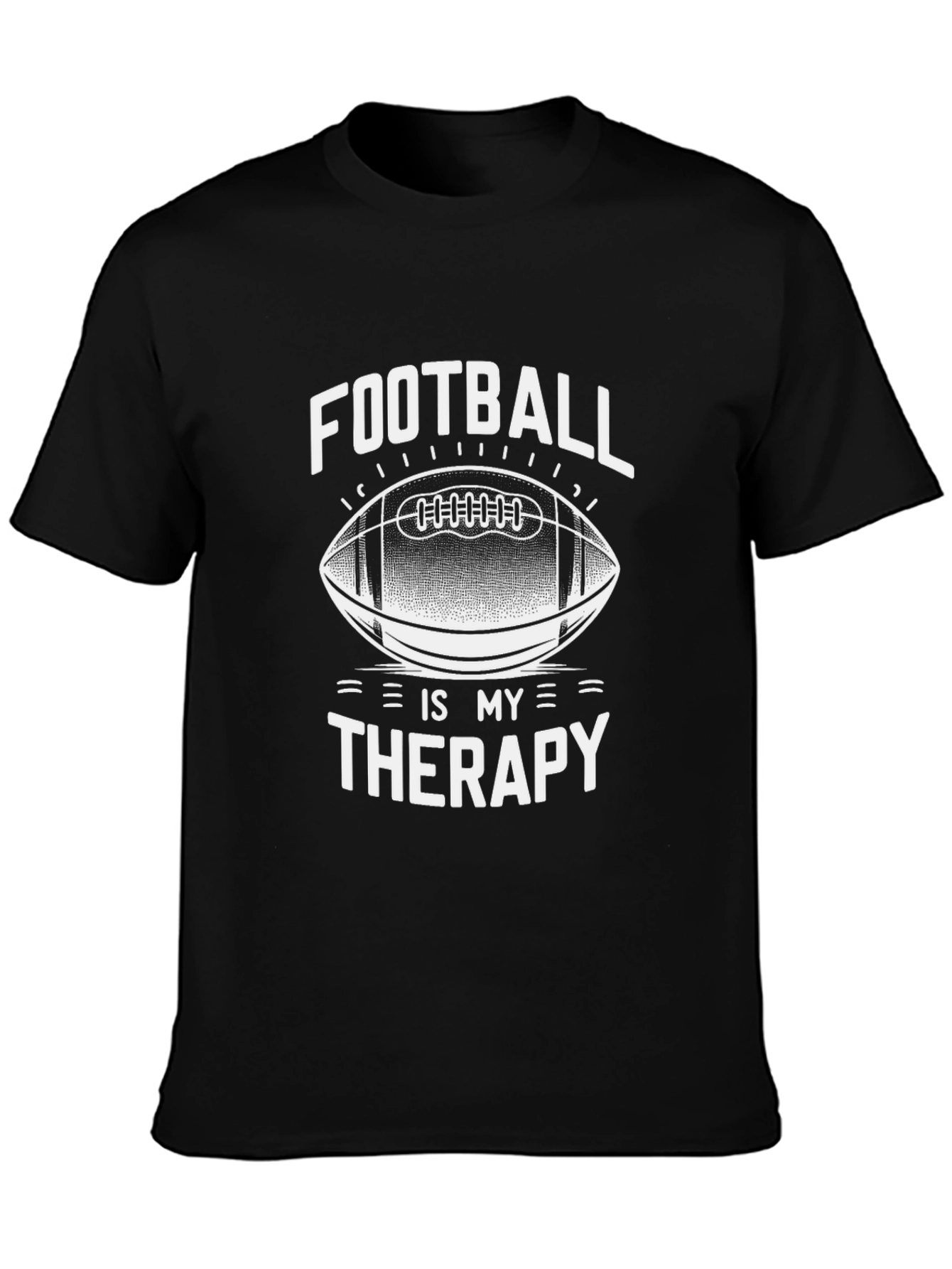 Camiseta Negra Fútbol es mi Terapia