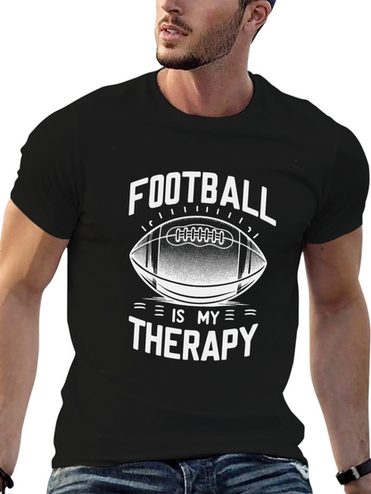 Camiseta Negra Fútbol es mi Terapia