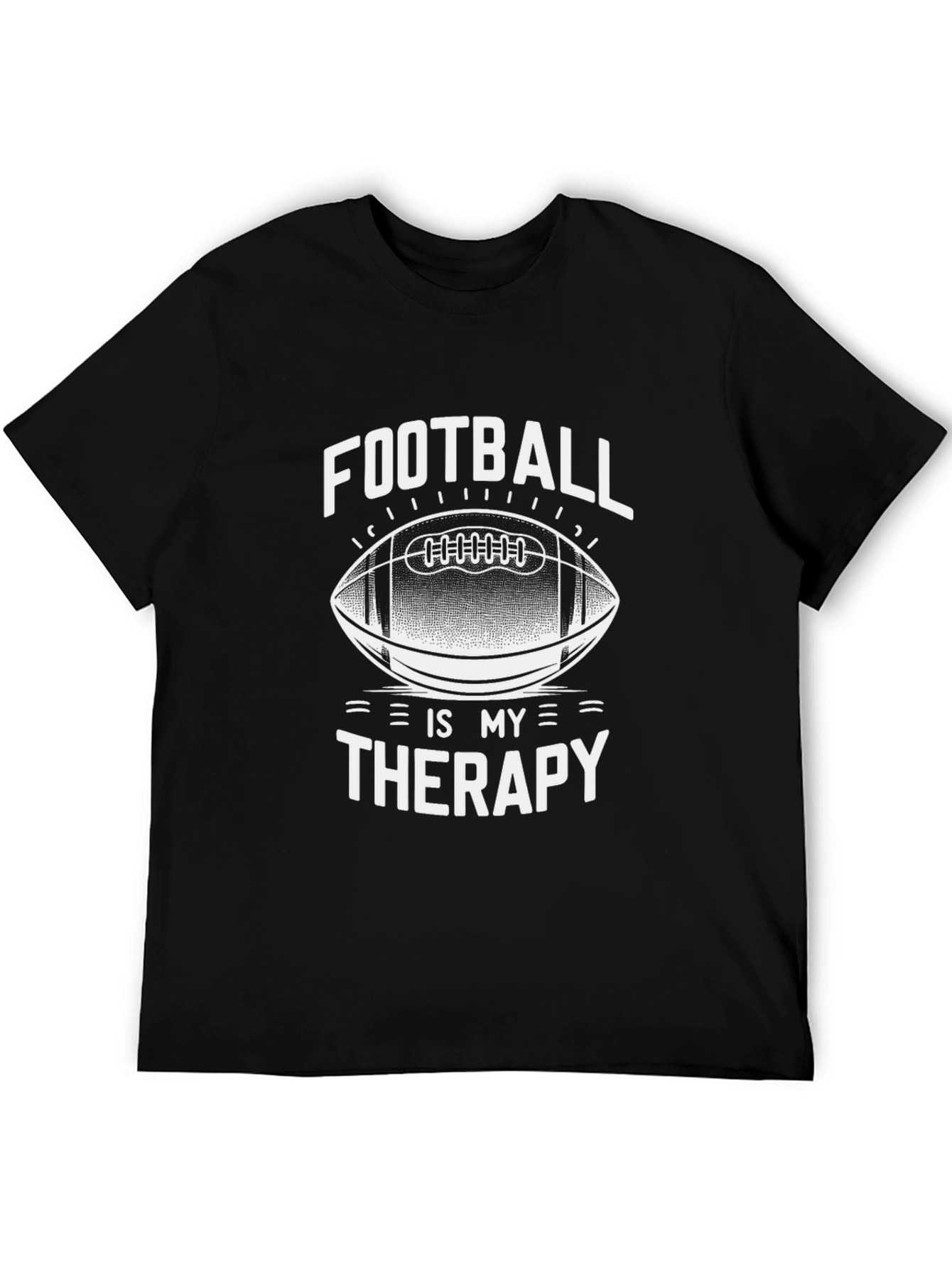 Camiseta Negra Fútbol es mi Terapia