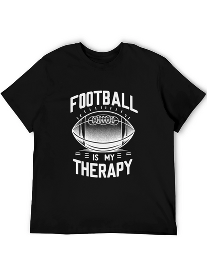 Camiseta Negra Fútbol es mi Terapia