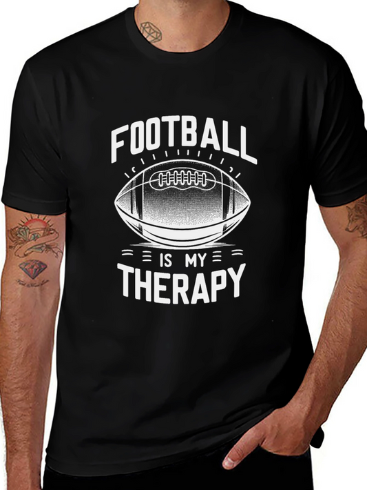 Camiseta Negra Fútbol es mi Terapia