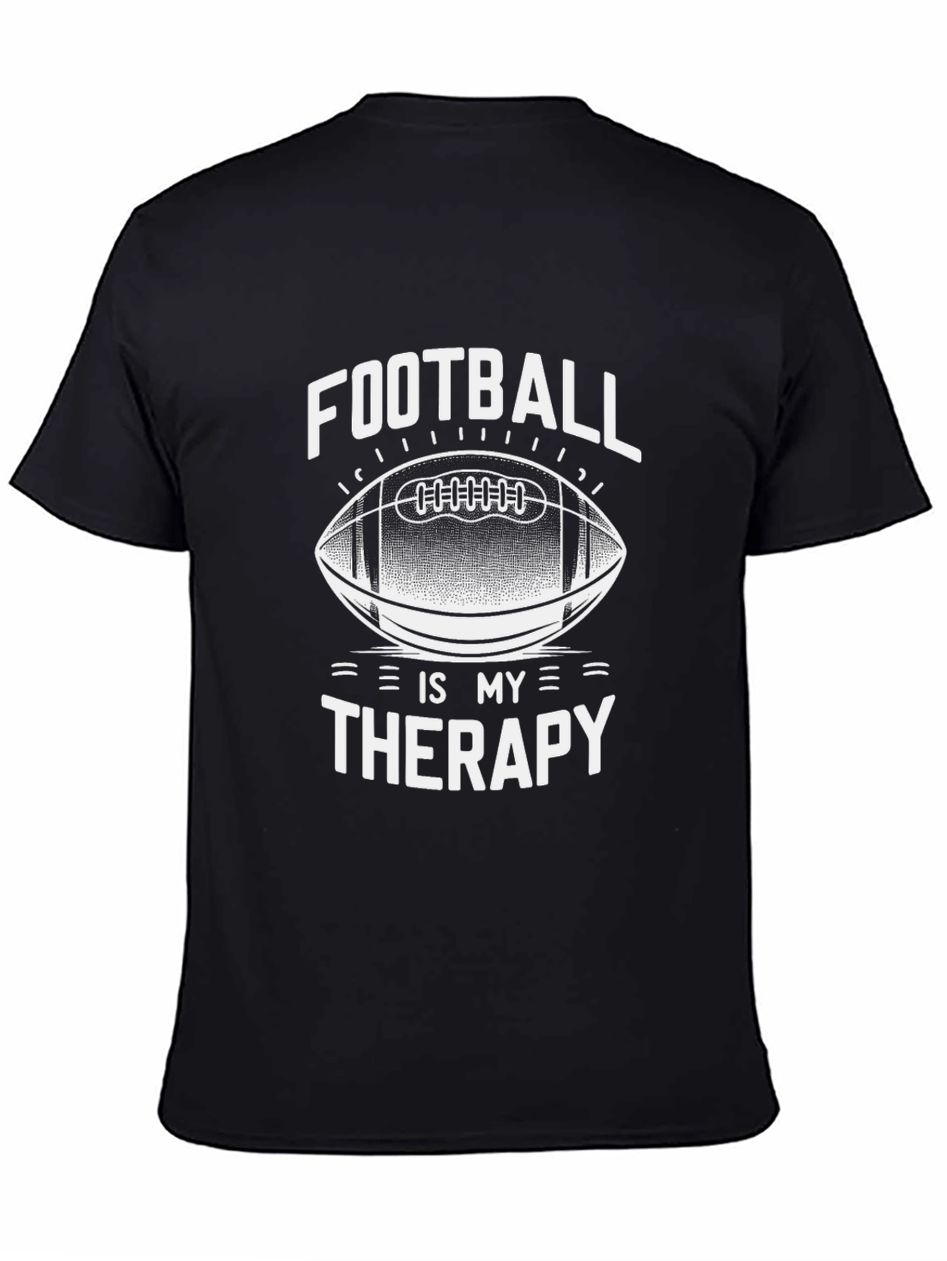 Camiseta Negra Fútbol es mi Terapia