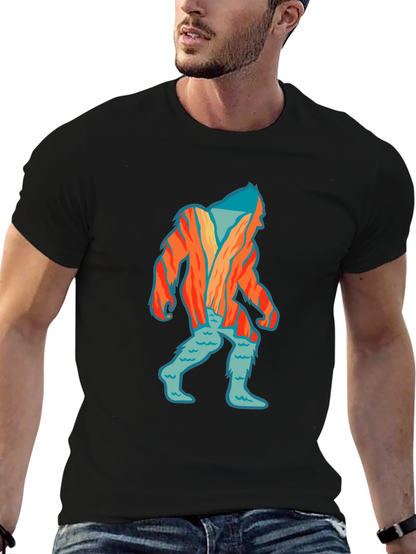 Camiseta Negra con Diseño de Yeti