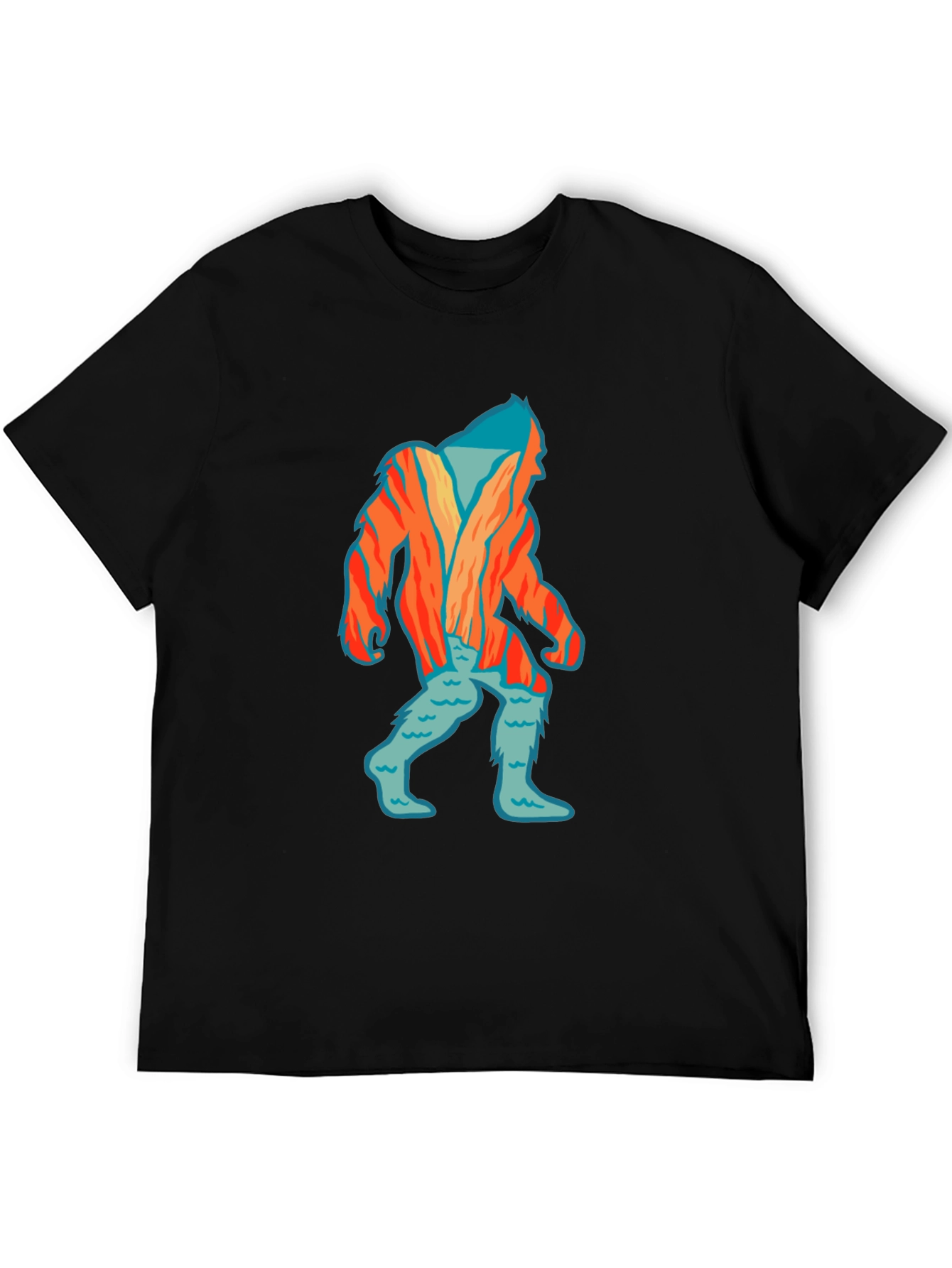 Camiseta Negra con Diseño de Yeti