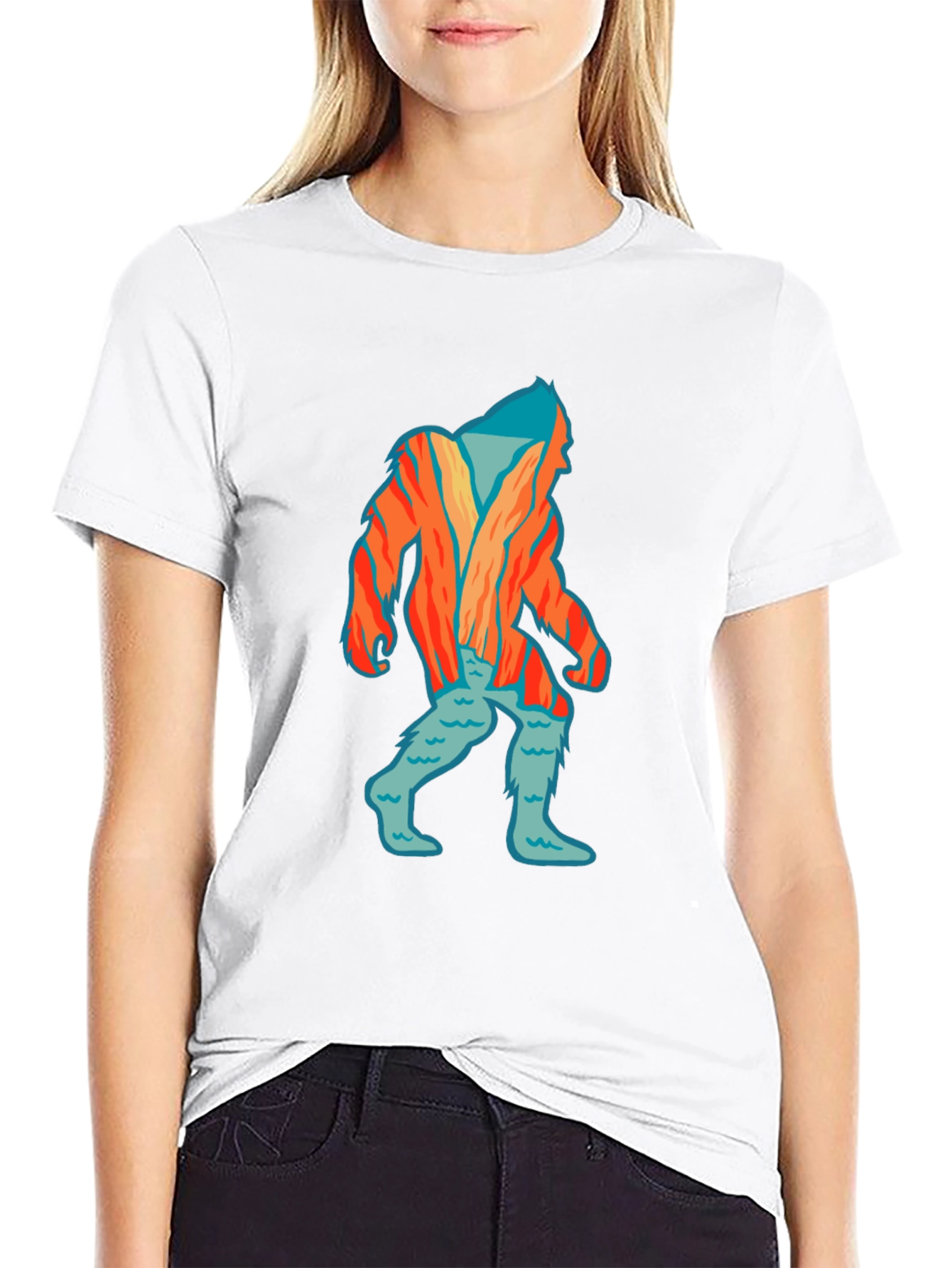 Camiseta Negra con Diseño de Yeti
