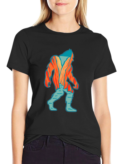 Camiseta Negra con Diseño de Yeti