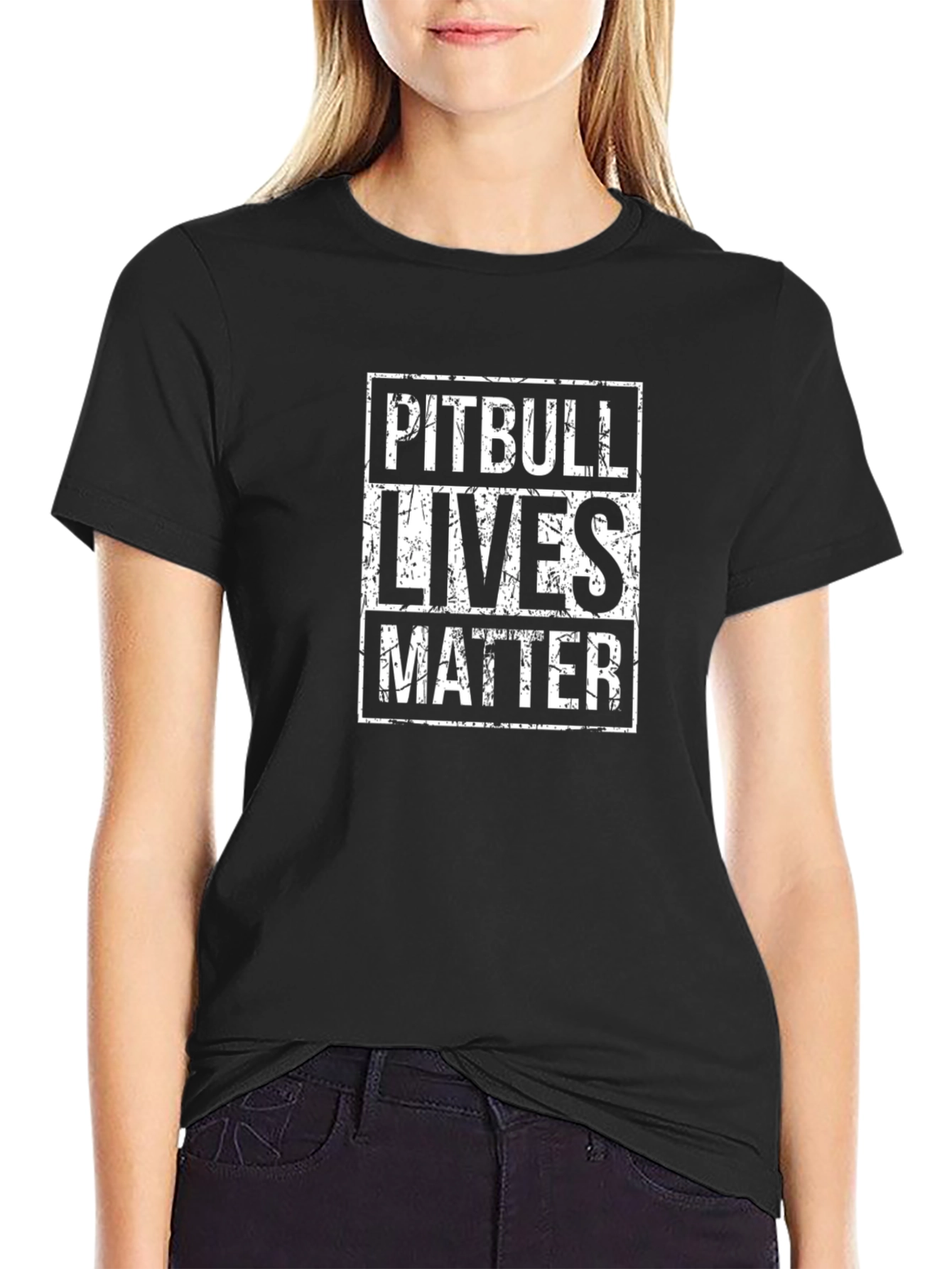 Camiseta Pitbull Lives Matter Negra