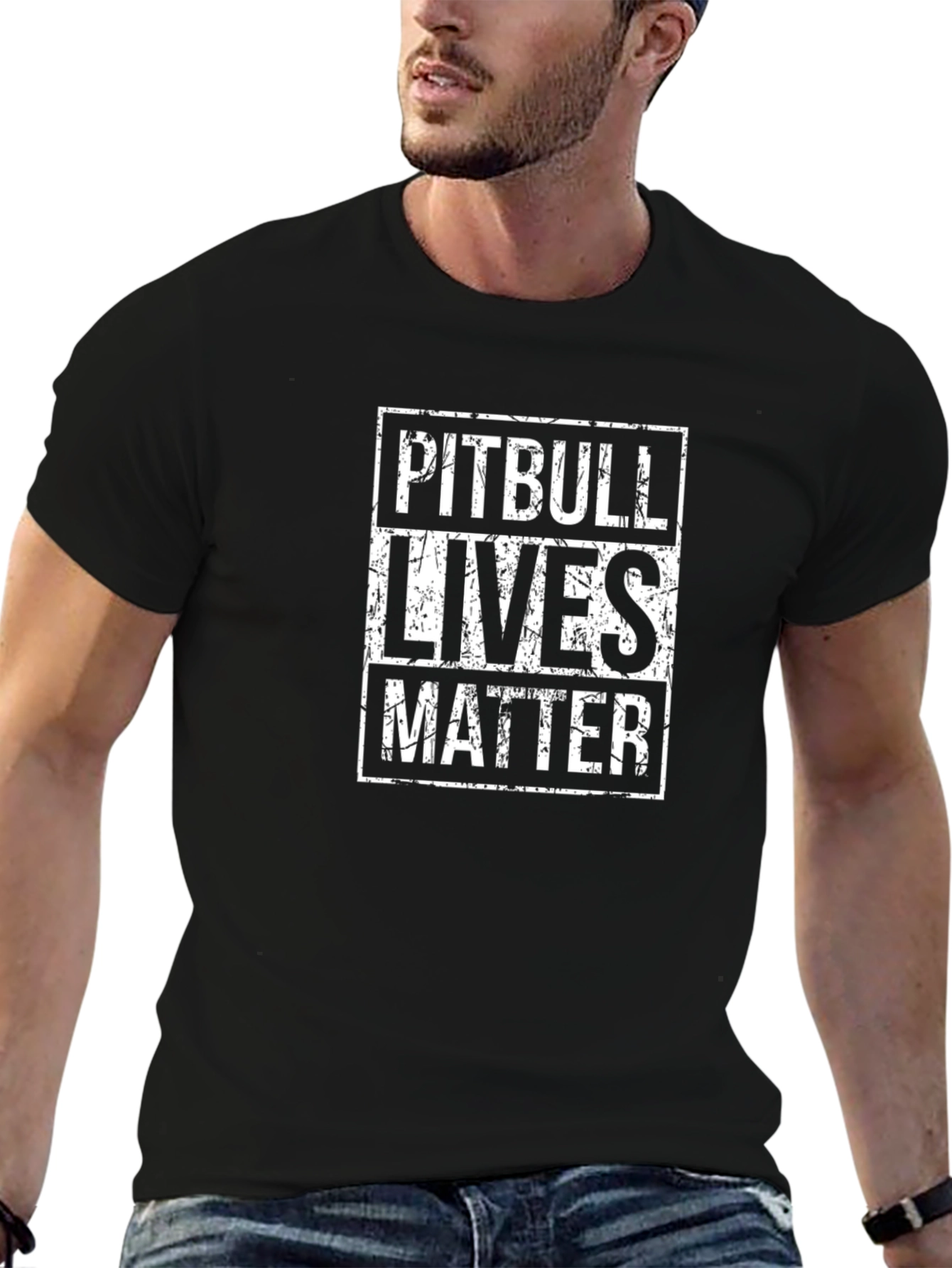 Camiseta Pitbull Lives Matter Negra