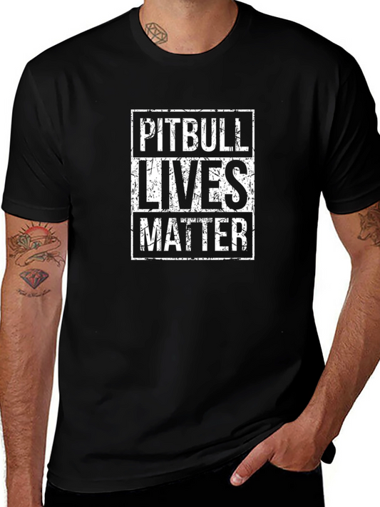 Camiseta Pitbull Lives Matter Negra
