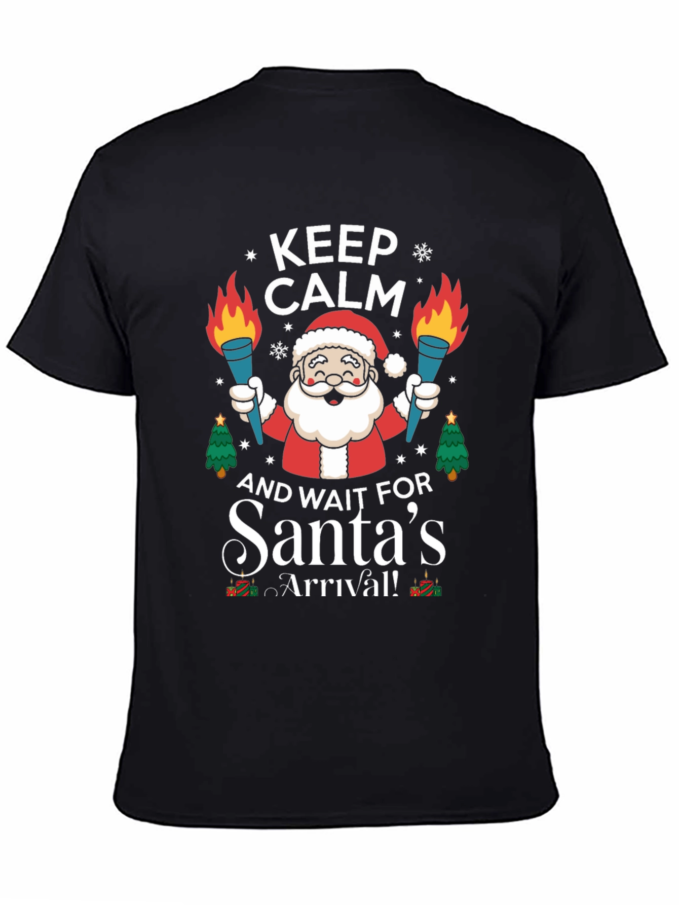 Camiseta Navideña Hombre Keep Calm Santas Arrival