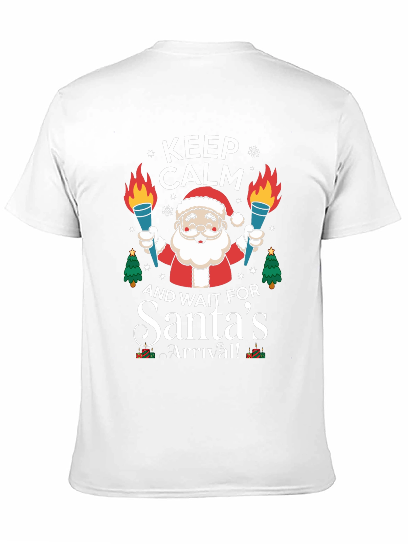 Camiseta Navideña Hombre Keep Calm Santas Arrival