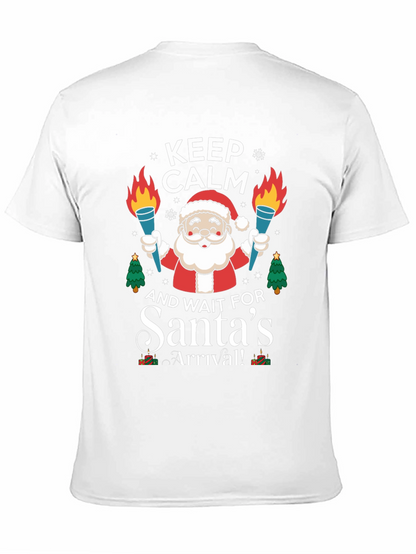 Camiseta Navideña Hombre Keep Calm Santas Arrival