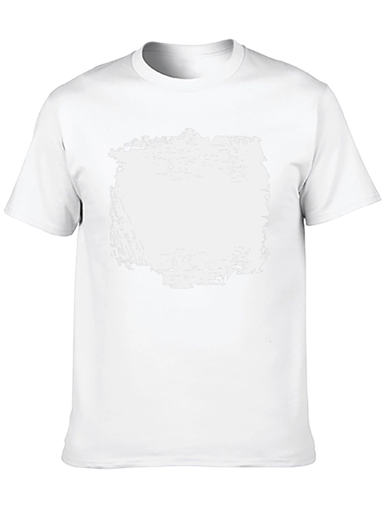 Camiseta Negra con Diseño Abstracto Blanco