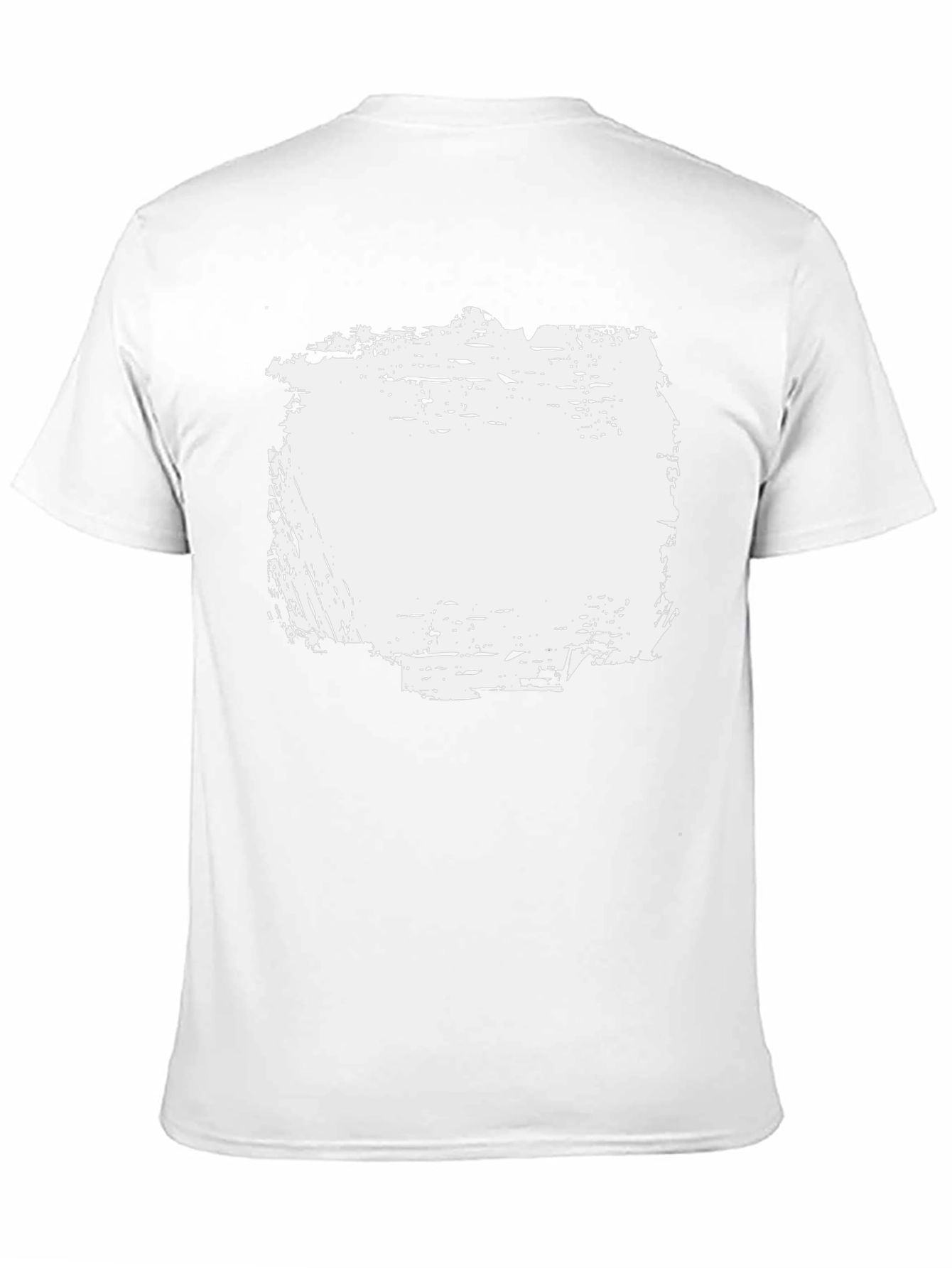 Camiseta Negra con Diseño Abstracto Blanco