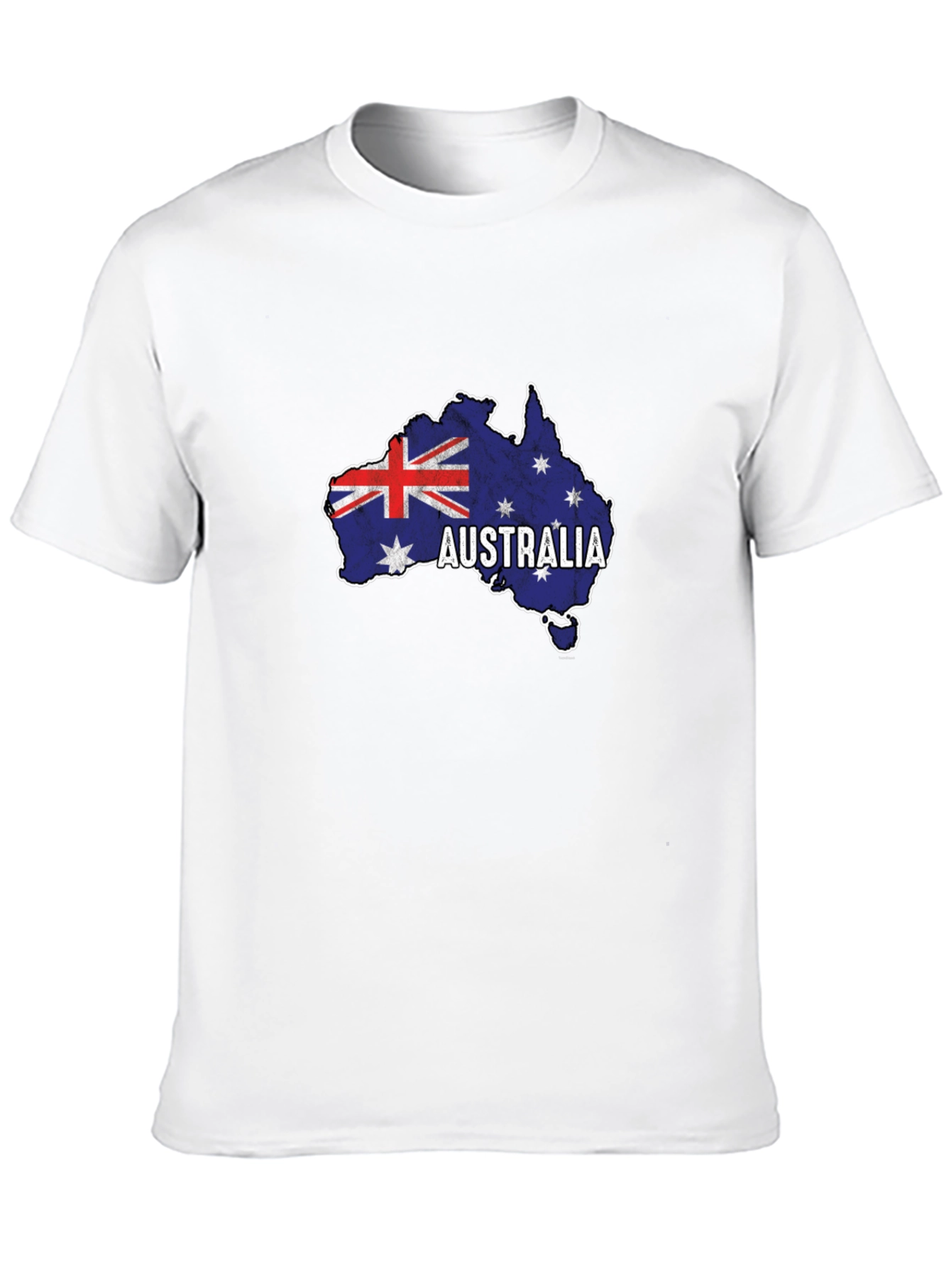 Camiseta Negra Australia Mapa Bandera