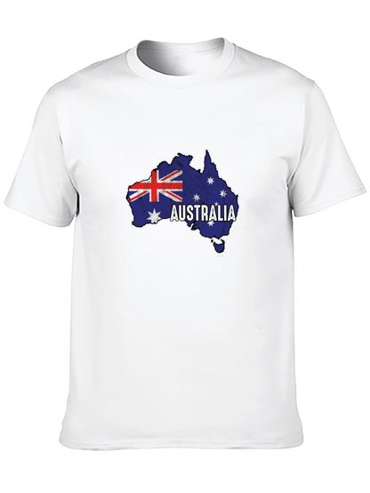 Camiseta Negra Australia Mapa Bandera