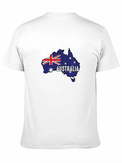 Camiseta Negra Australia Mapa Bandera