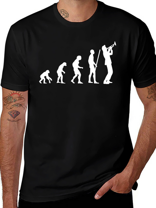 Camiseta Negra Evolución Trompeta Hombre