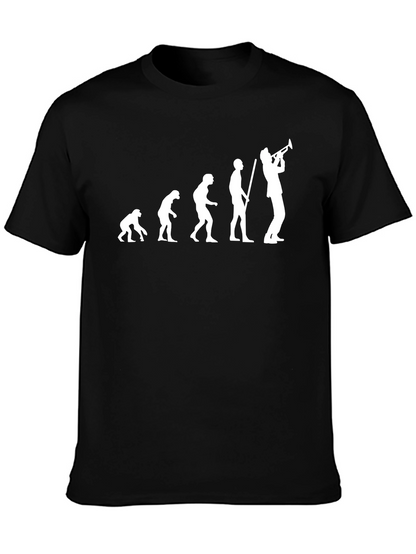 Camiseta Negra Evolución Trompeta Hombre