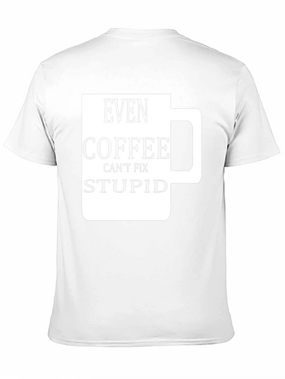 Camiseta Negra con Diseño de Taza de Café Graciosa