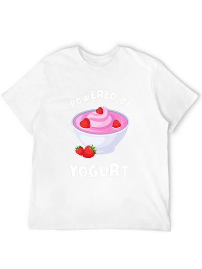 Camiseta Negra Powered by Yogurt