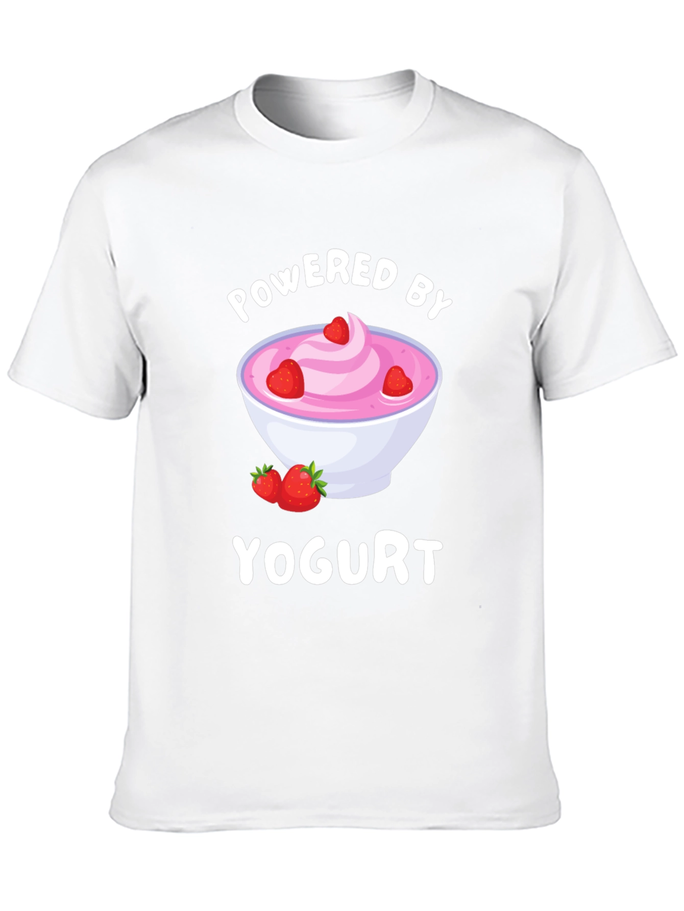 Camiseta Negra Powered by Yogurt