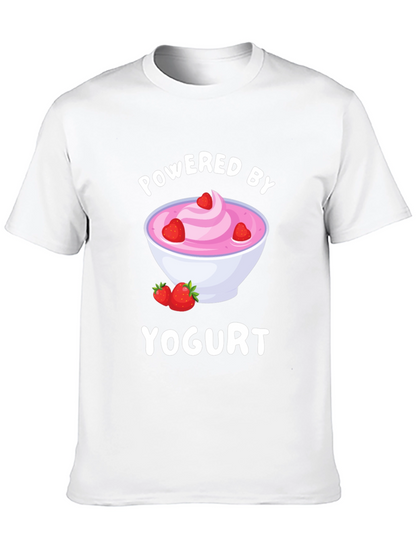 Camiseta Negra Powered by Yogurt