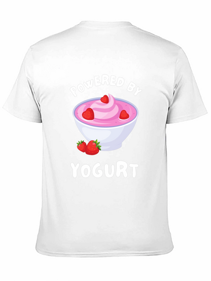 Camiseta Negra Powered by Yogurt