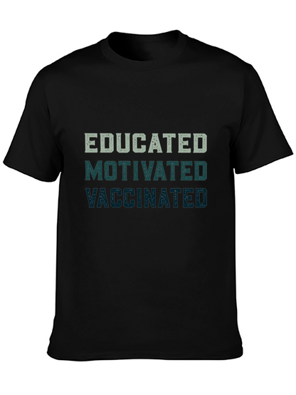 Camiseta Educado Motivado Vacunado - Diseño Original