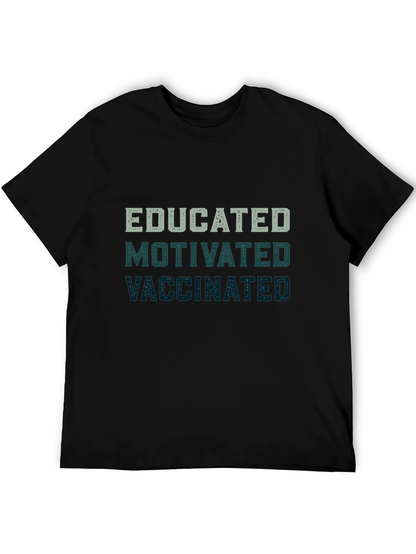 Camiseta Educado Motivado Vacunado - Diseño Original