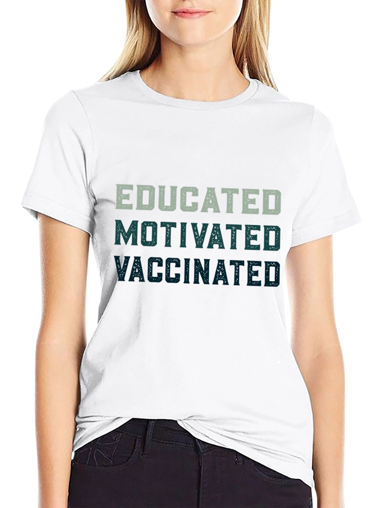 Camiseta Educado Motivado Vacunado - Diseño Original