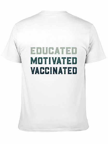 Camiseta Educado Motivado Vacunado - Diseño Original