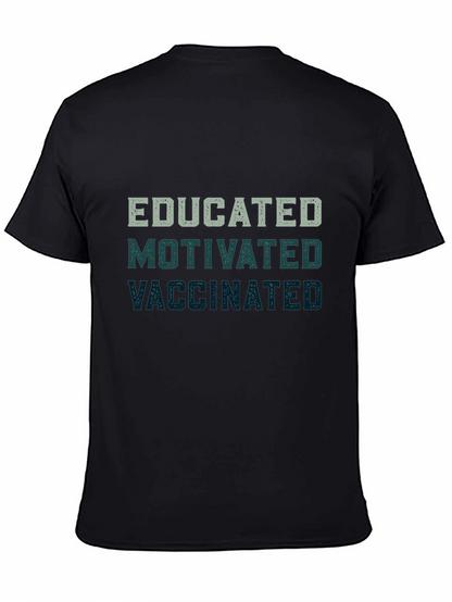 Camiseta Educado Motivado Vacunado - Diseño Original
