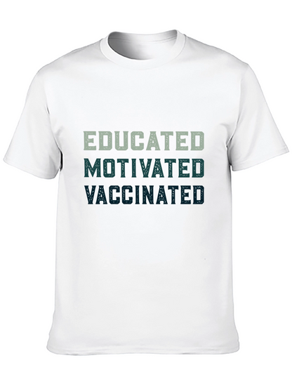 Camiseta Educado Motivado Vacunado - Diseño Original