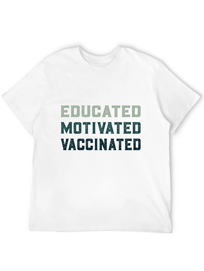 Camiseta Educado Motivado Vacunado - Diseño Original