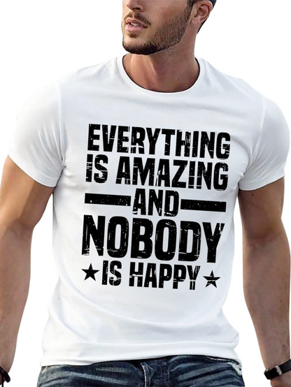 Camiseta Negra con Texto: Todo es Asombroso
